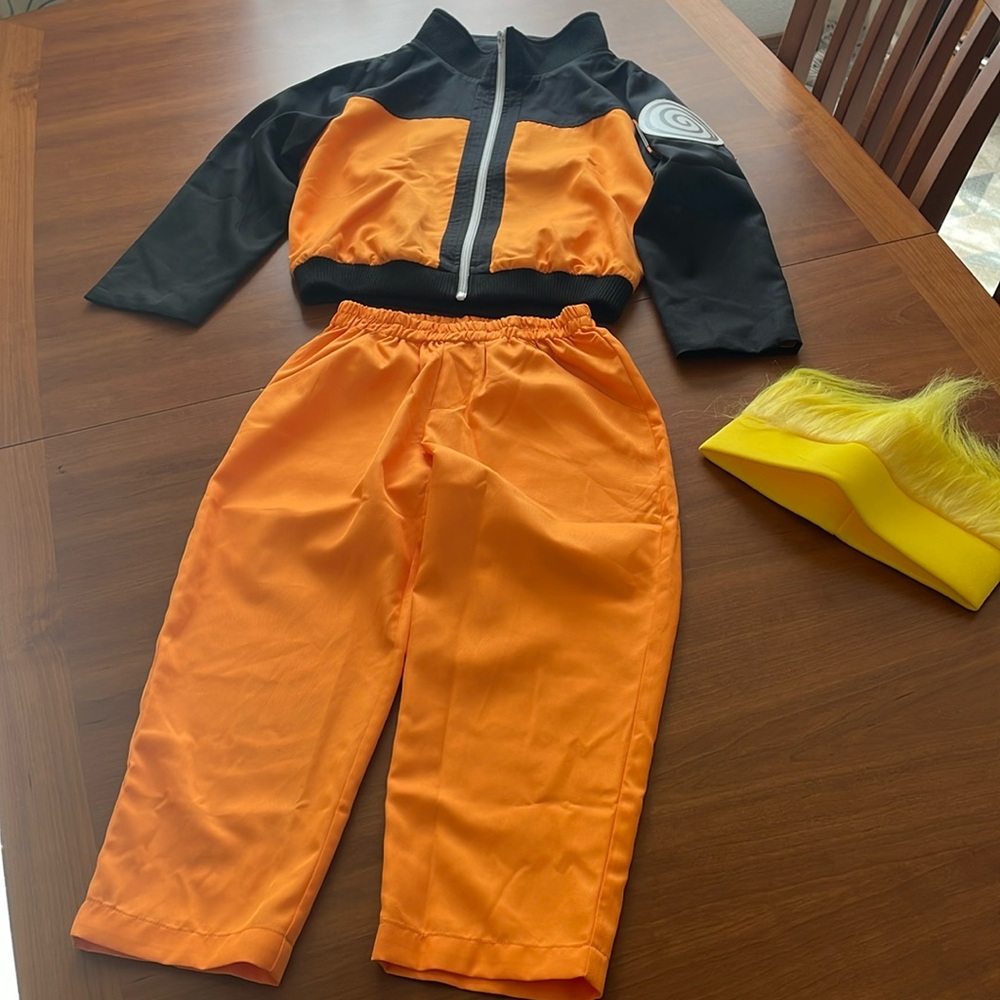 Naruto Anime Cosplay Uzumaki Costume For Kids Boys Girls